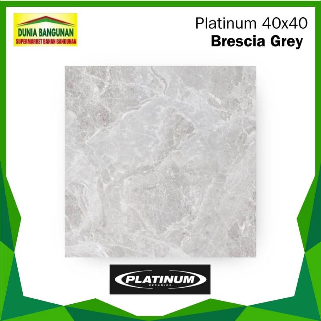 Keramik Lantai Platinum 40x40 Brescia Grey KW3