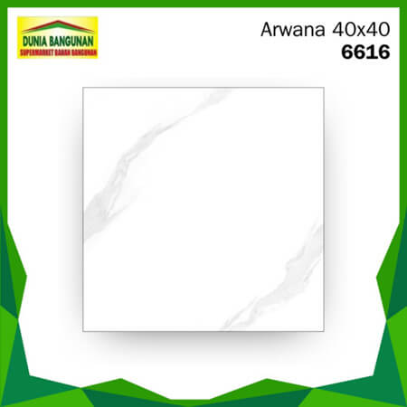 Keramik 40x40 Lantai Arwana 6616 White 40X40 KW 1
