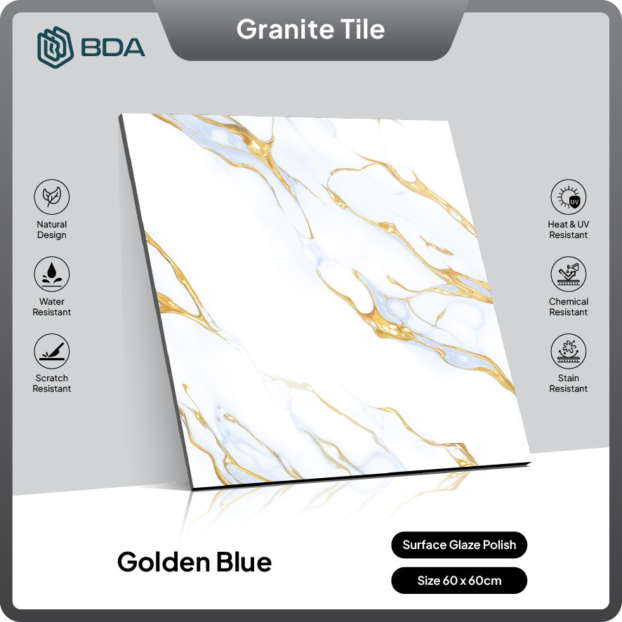 BDA Granite Tile 60x60 – Golden Blue Keramik Lantai & Dinding