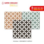 MILAN 40x40cm Keramik Motif - ORNAMENTI BLACK / ORNAMENTI BROWN / ORNAMENTI GREEN