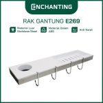 ENCHANTING Rak Gantung Dinding Minimalis Tebal & Anti Karat 4 Hook Europe E269