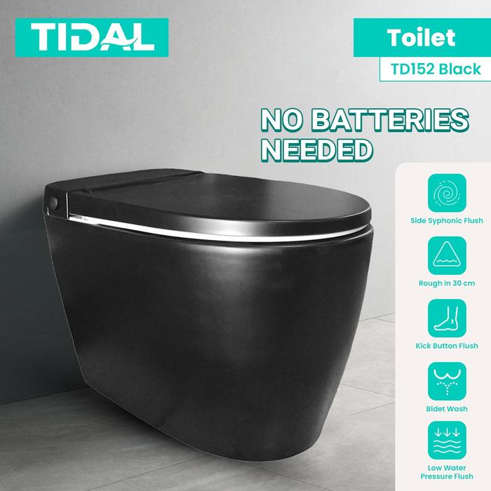 TIDAL Toilet / Kloset Duduk Soft Close TD152 Black